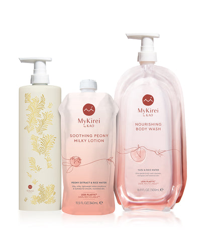 10% off when you bundle - Nourishing Body Wash and Soothing Peony Milky Lotion Urushi + Refill.
